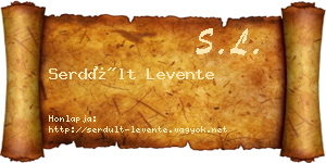 Serdült Levente névjegykártya
