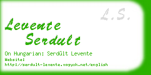 levente serdult business card