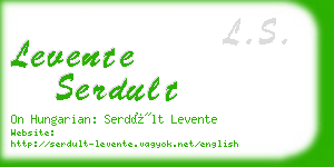 levente serdult business card